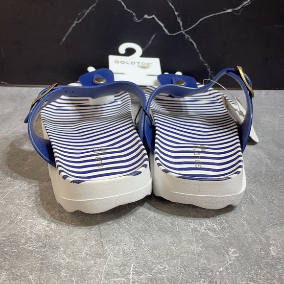 Goldtoe Helena B Flops Navy/White Size 6-7-10 - Picture 4 of 8